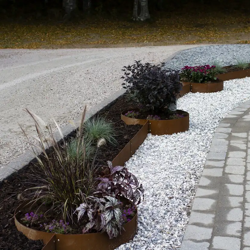 Planteringskant Flexigarden Corten Övergång