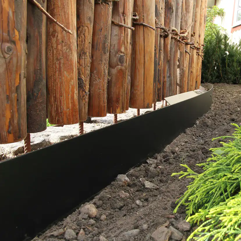 Planteringskant Flexigarden Svart 120 mm Hörn Justerbart