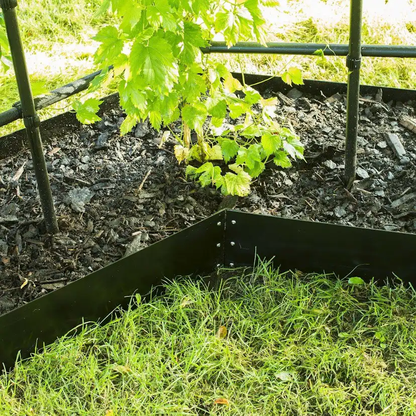 Planteringskant Flexigarden Svart 120 mm Skarvplåt