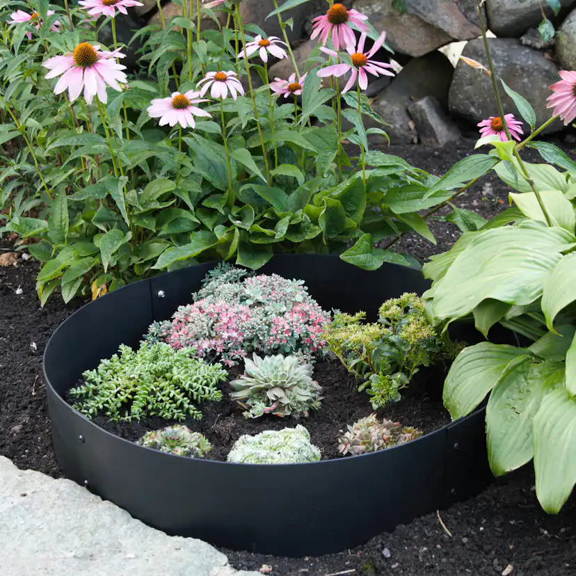 Planteringskant Flexigarden Svart 180 mm Cirkel