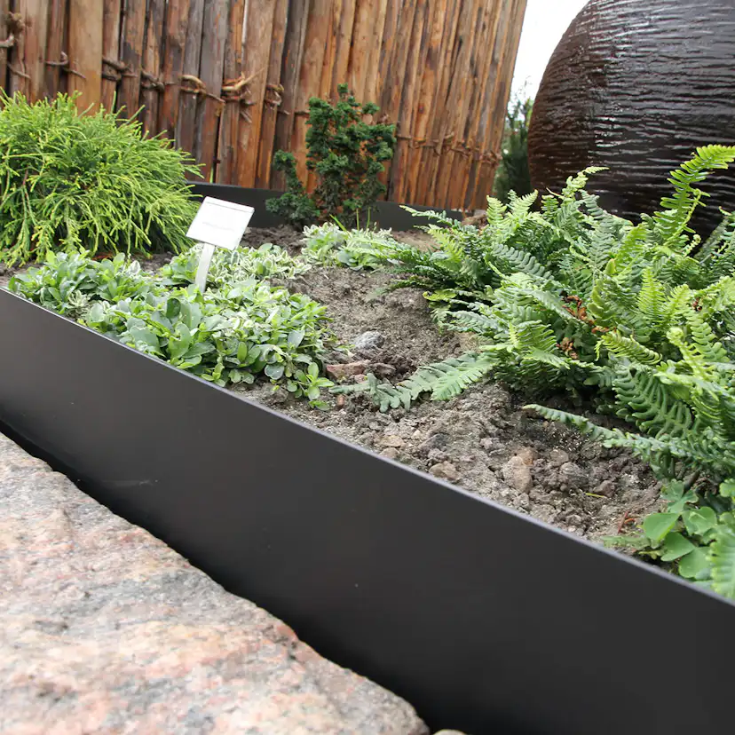 Planteringskant Flexigarden Svart 180 mm Rak
