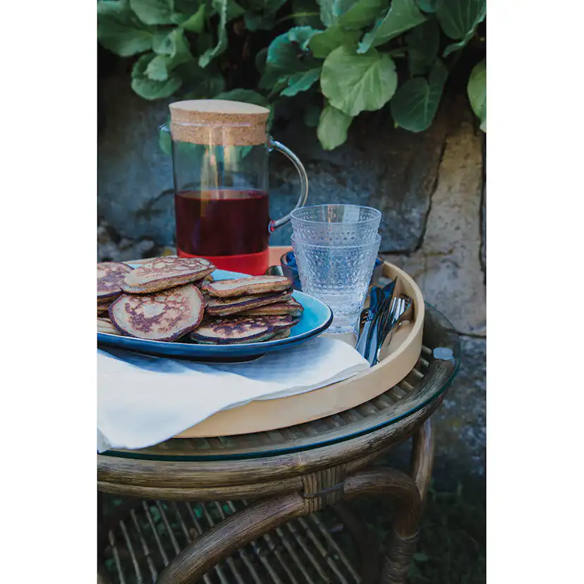 Loungeset Hillerstorp Praktö 2 Fåtöljer med Fotpall och 1 Utebord