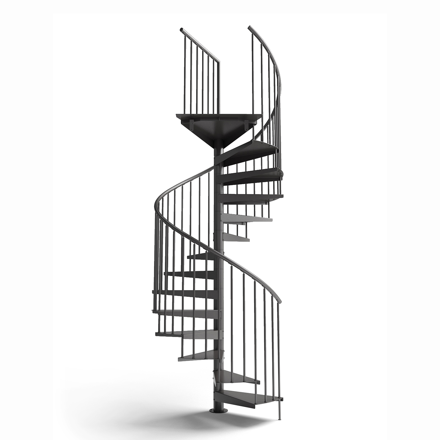 Skyddsräcke Drömtrappor by D'Opera till Spiraltrappa Pure Steel F20 Ø1300 mm