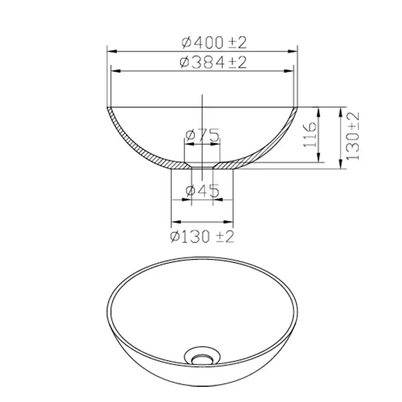 Tvättställ Scandtap Solid R1