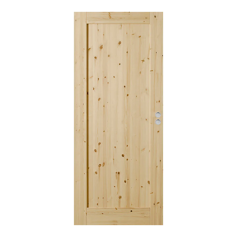 Skjutdörr GK Door Rakel Furu Obehandlad inkl. Skålar & Dragring