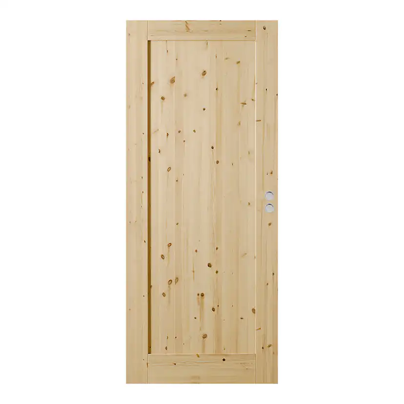 Skjutdörr GK Door Rakel Furu Obehandlad inkl. Skålar & Dragring