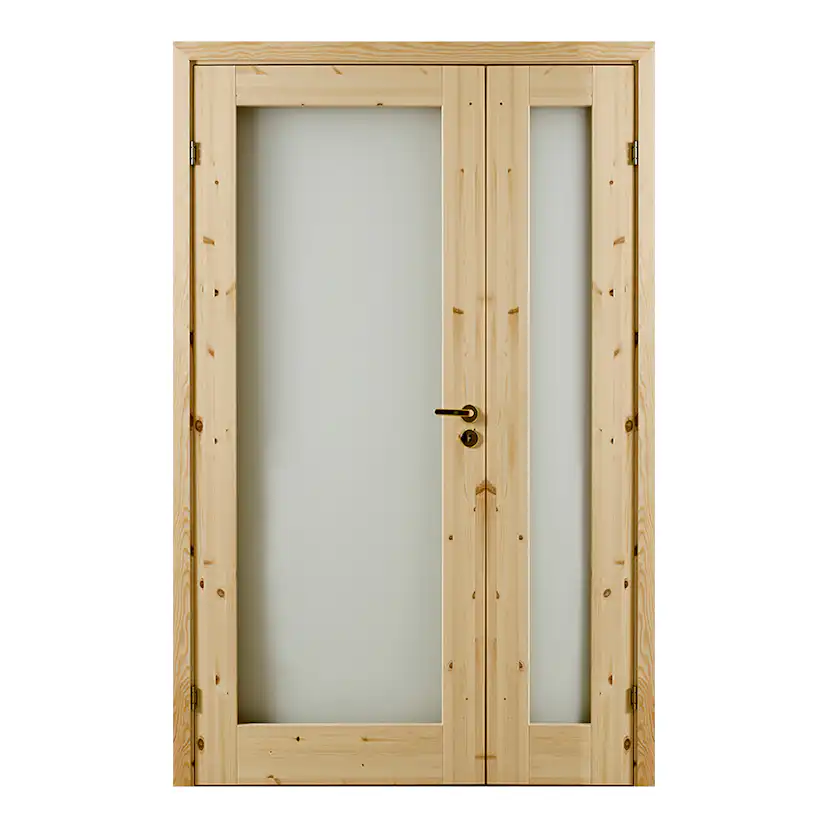 Pardörr GK Door Rakel Lika Delar Obehandlad Furu