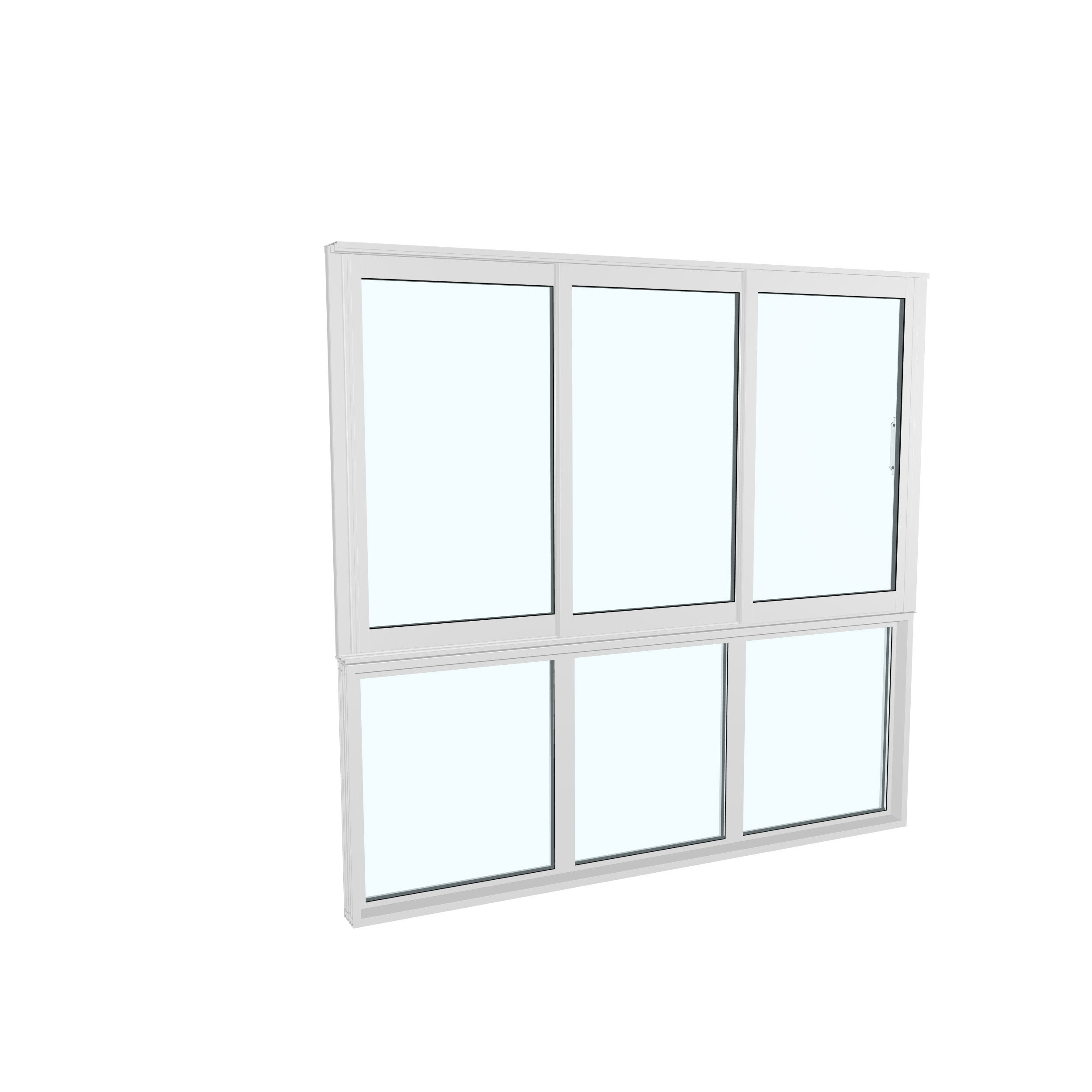 Skjutfönster med fast underdel Landskap Robust Året Runt 3-del