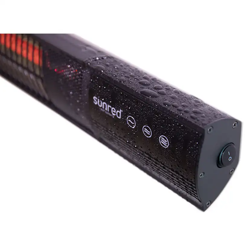 Infravärmare SunRed RD-DARK-25, Vägghängd Terrassvärmare med 2500 W Effekt
