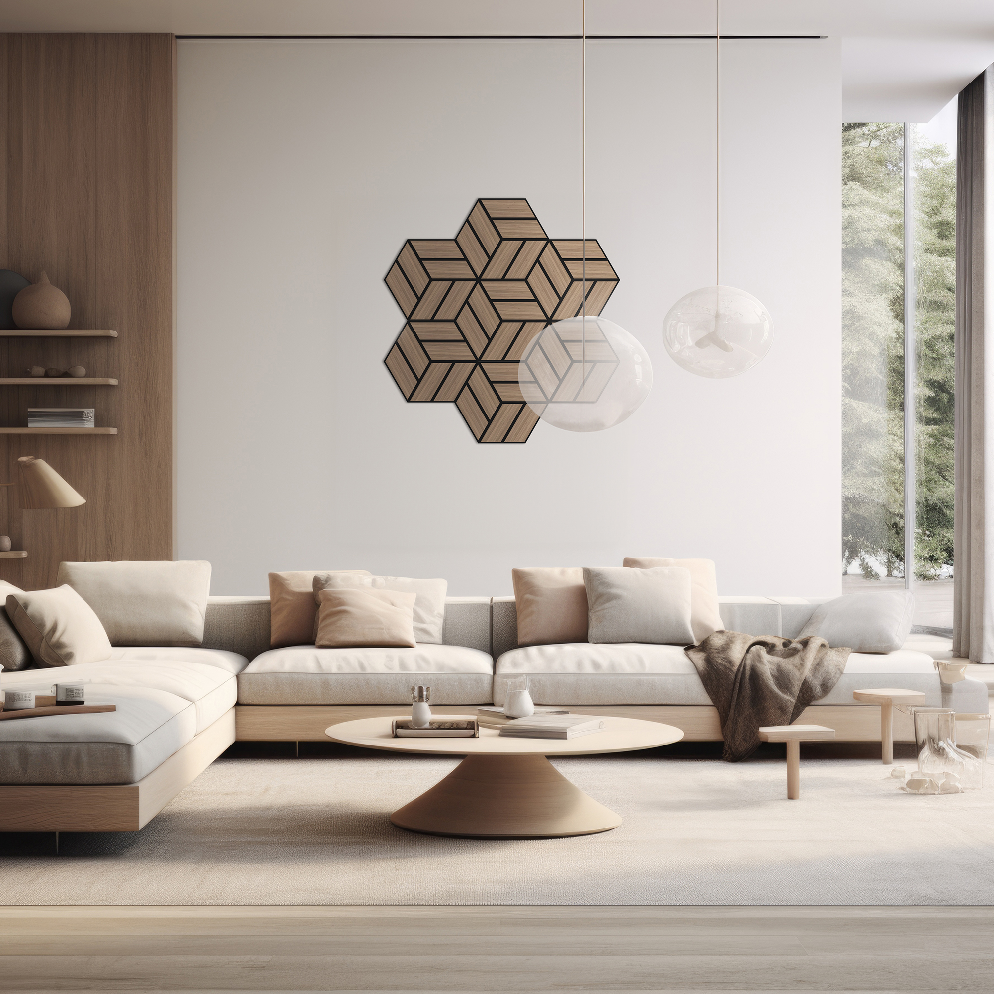 Akustikpaneler NQD Smartwall Hexagonformade 15-Pack