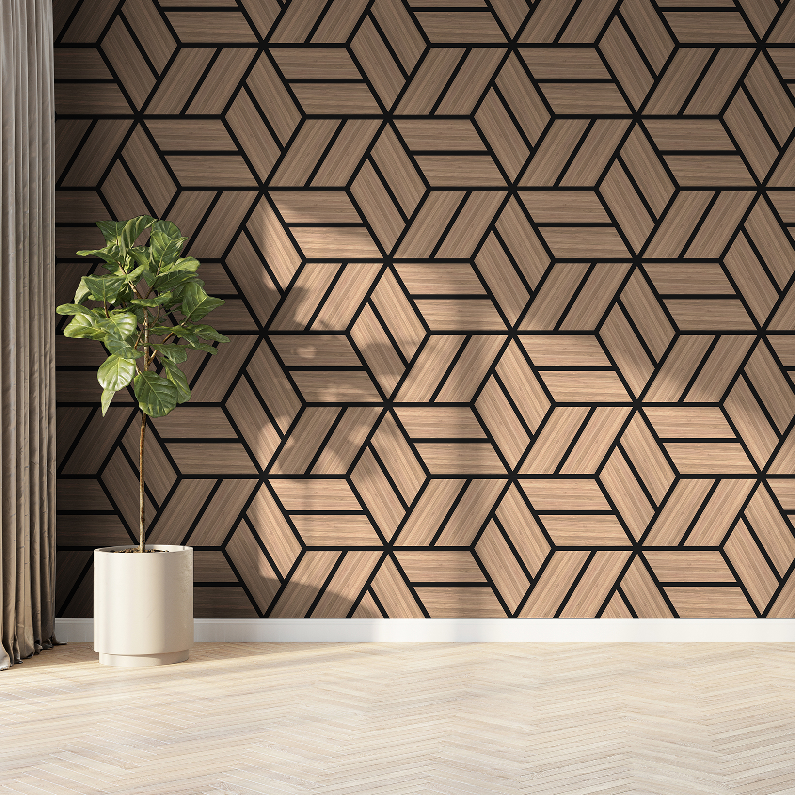 Akustikpaneler NQD Smartwall Hexagonformade 15-Pack