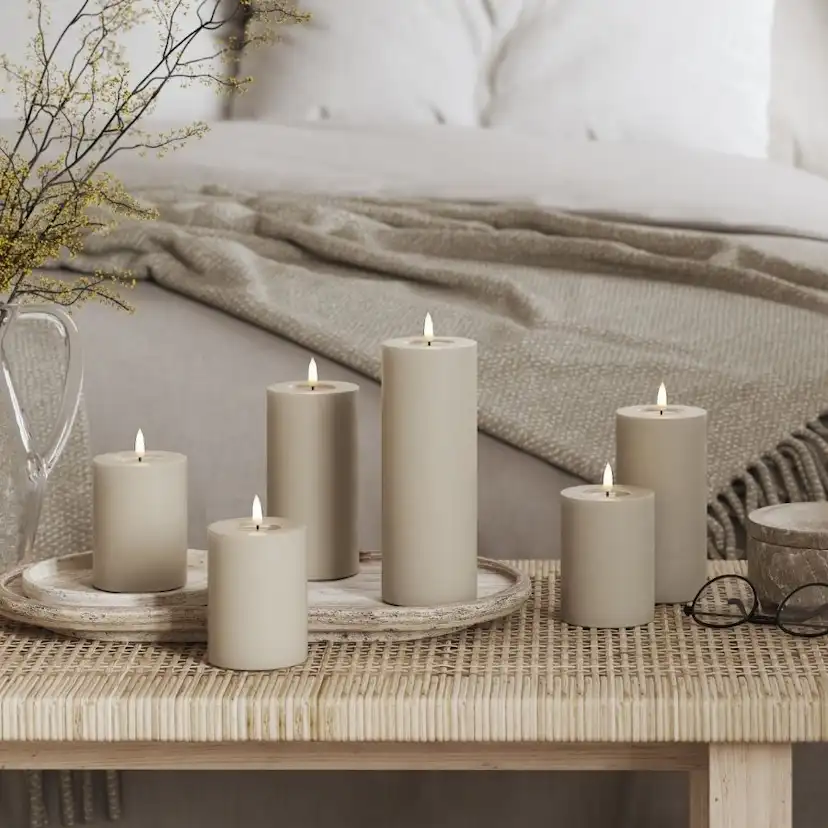 LED-Blockljus DeluxeHomeart 7,5x12,5 cm