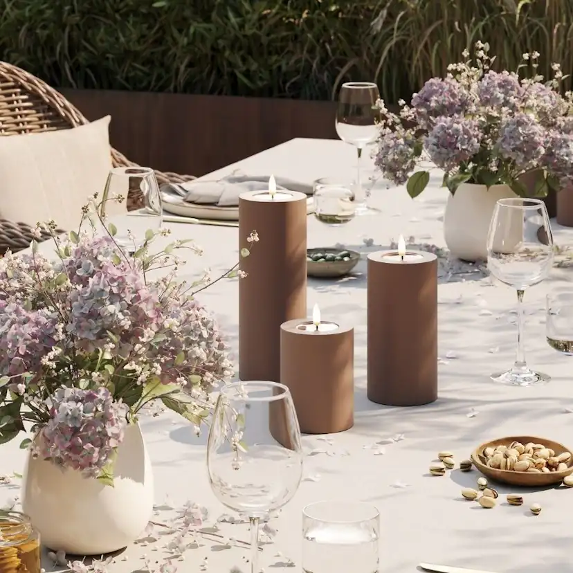 LED-Blockljus DeluxeHomeart Utomhus 7,5x10 cm