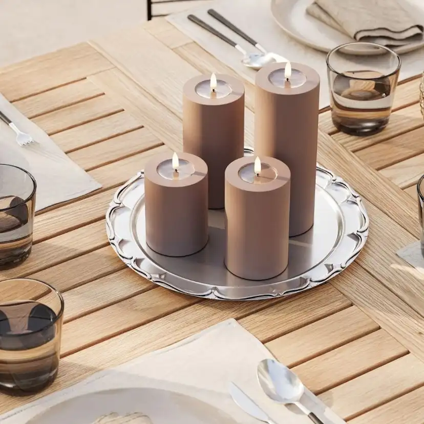 LED-Blockljus DeluxeHomeart Utomhus 7,5x10 cm