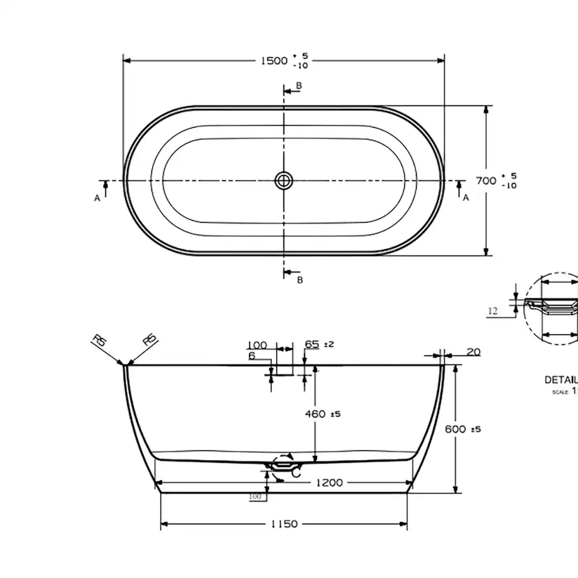 Badkar Strømberg Riba Lucite