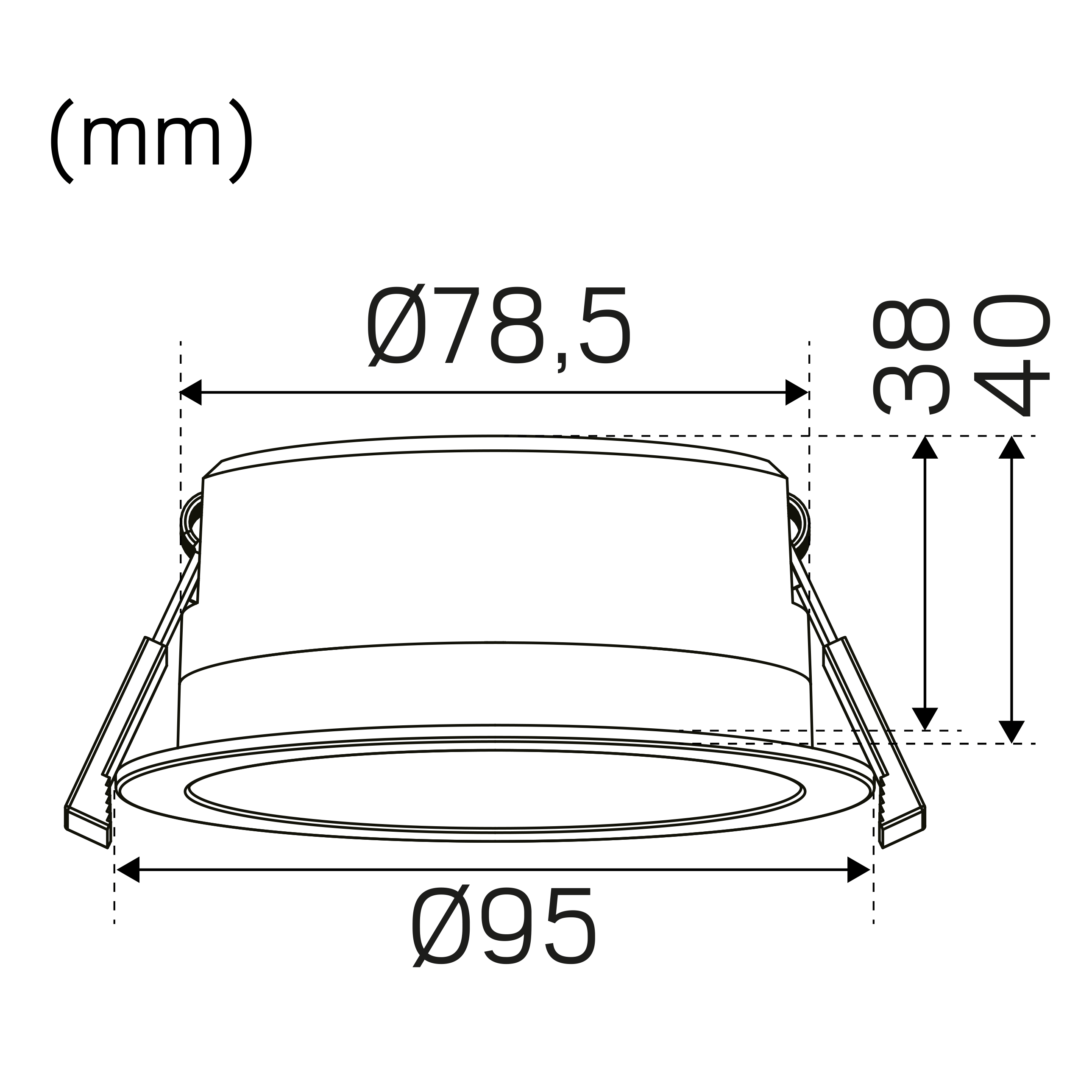 LED-downlight Hide-a-lite Level Quick ISO Svart