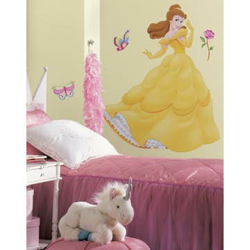 Väggdekor RoomMates Disney Prinsessan Belle med Bling