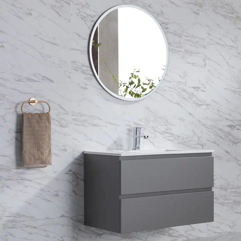 Spegel Bathlife Roa Grå