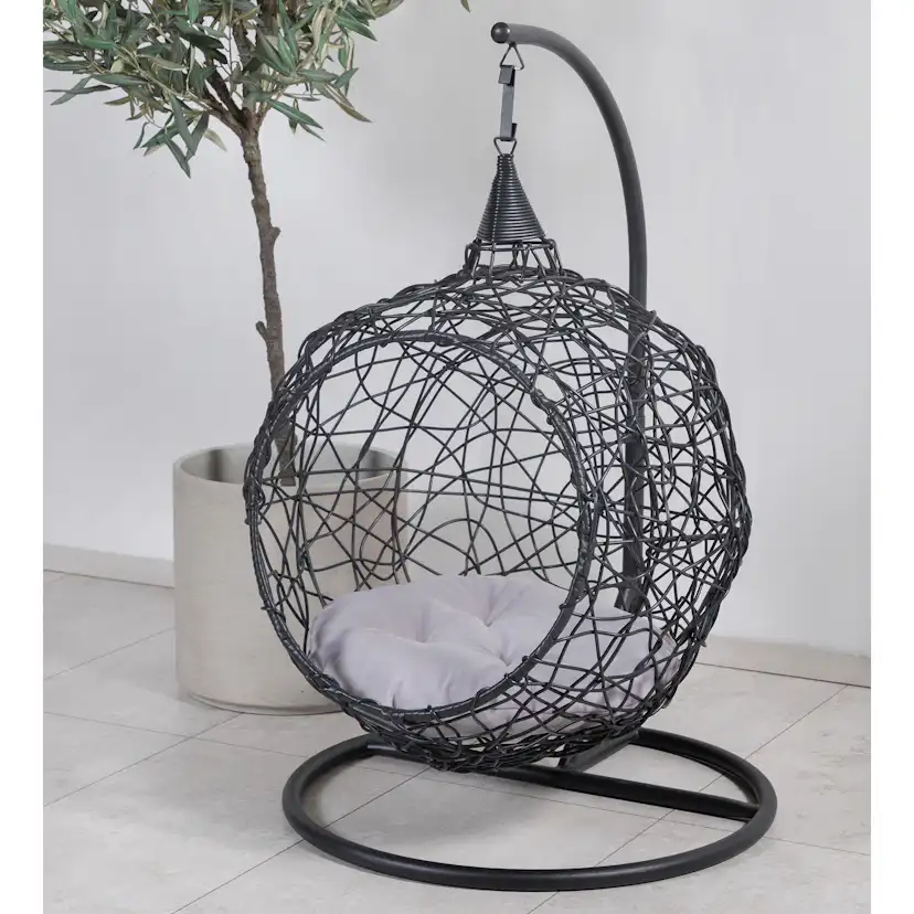 Hängstol Venture Home Lexi Hundkoja Utomhus för Husdjur Svart/Grå