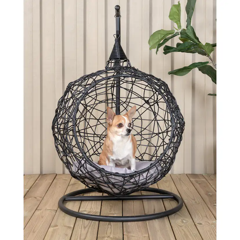 Hängstol Venture Home Lexi Hundkoja Utomhus för Husdjur Svart/Grå