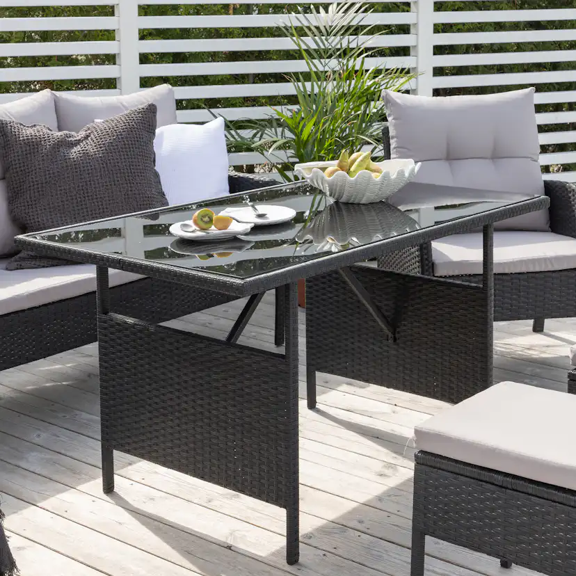 Soffgrupp Venture Home Kalle Svart/Grå Utomhus