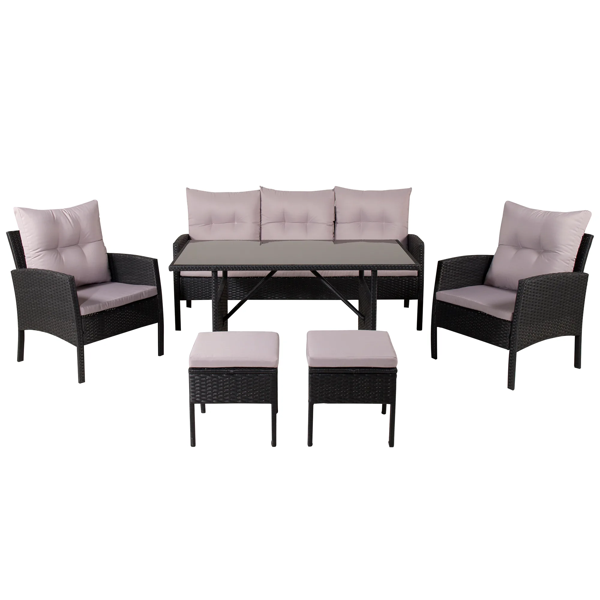 Soffgrupp Venture Home Kalle Svart/Grå Utomhus