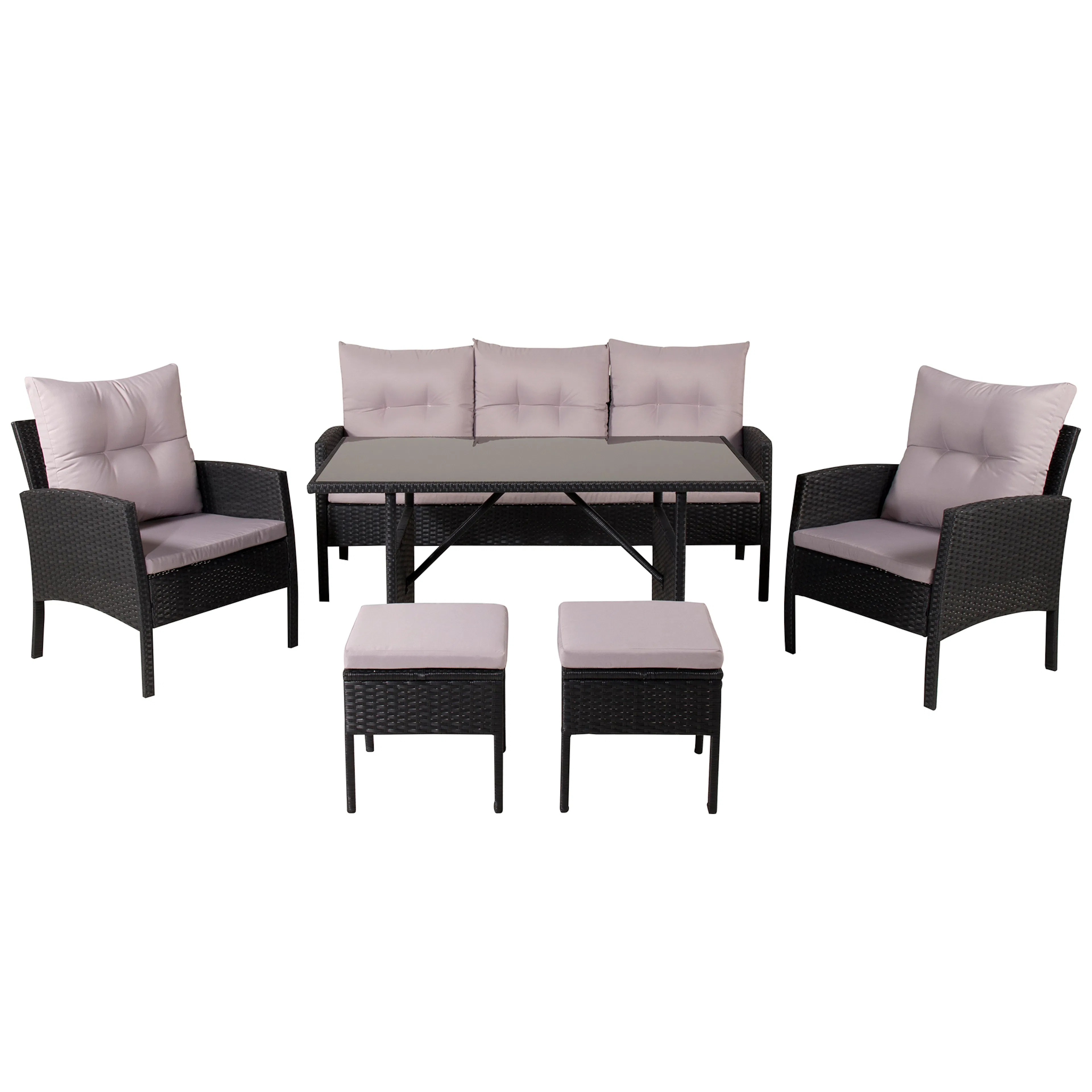 Soffgrupp Venture Home Kalle Svart/Grå Utomhus