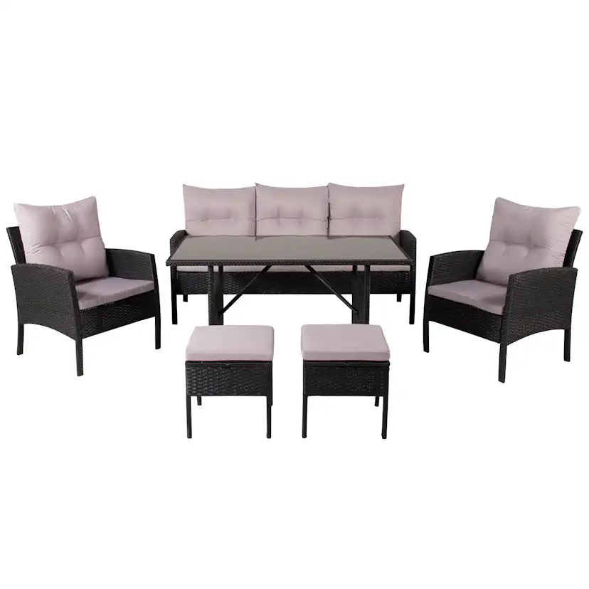 Soffgrupp Venture Home Kalle Svart/Grå Utomhus