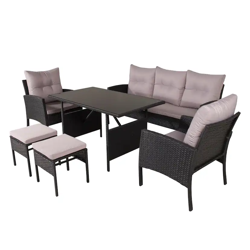 Soffgrupp Venture Home Kalle Svart/Grå Utomhus