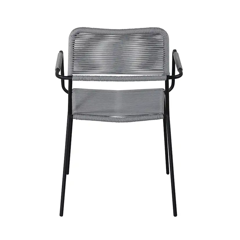 Trädgårdsstol Venture Home Leon Aluminumstol för Utomhusbruk Svart/Grå