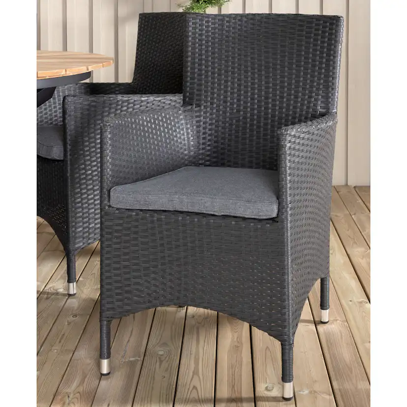 Matgrupp Utomhus Venture Home Meya Ø 140 med 6 Milwa Trädgårdsstolar