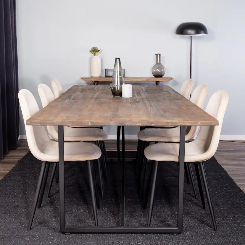 Matgrupp Venture Home Peo med 6 Pobbie Stolar Sammet