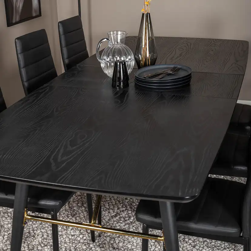 Matgrupp Venture Home Gold med 6 Slim Stolar