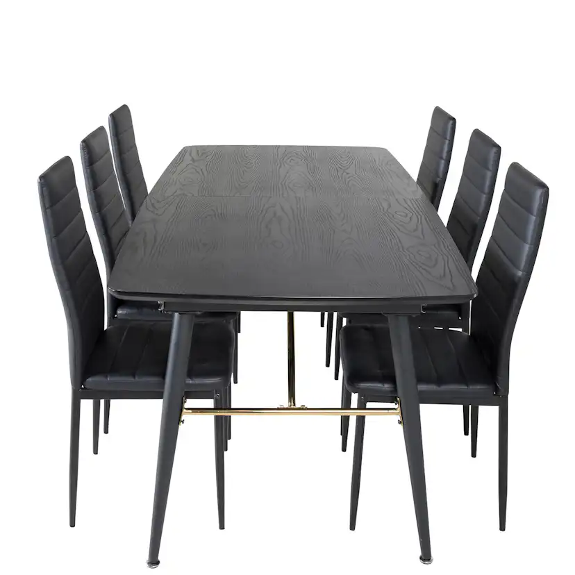 Matgrupp Venture Home Gold med 6 Slim Stolar