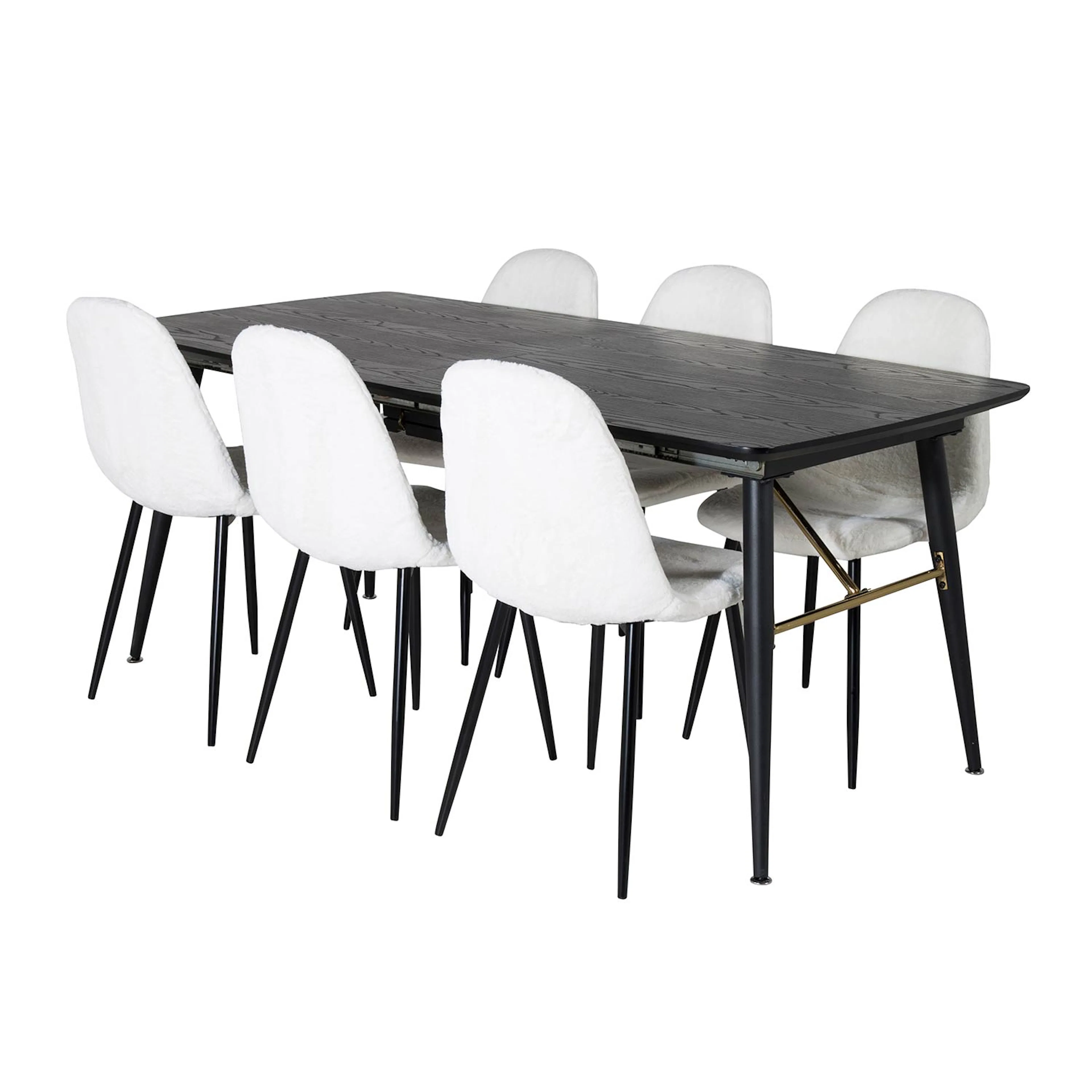 Matgrupp Venture Home Guld med 6 Pooya Stolar Polyestertyg