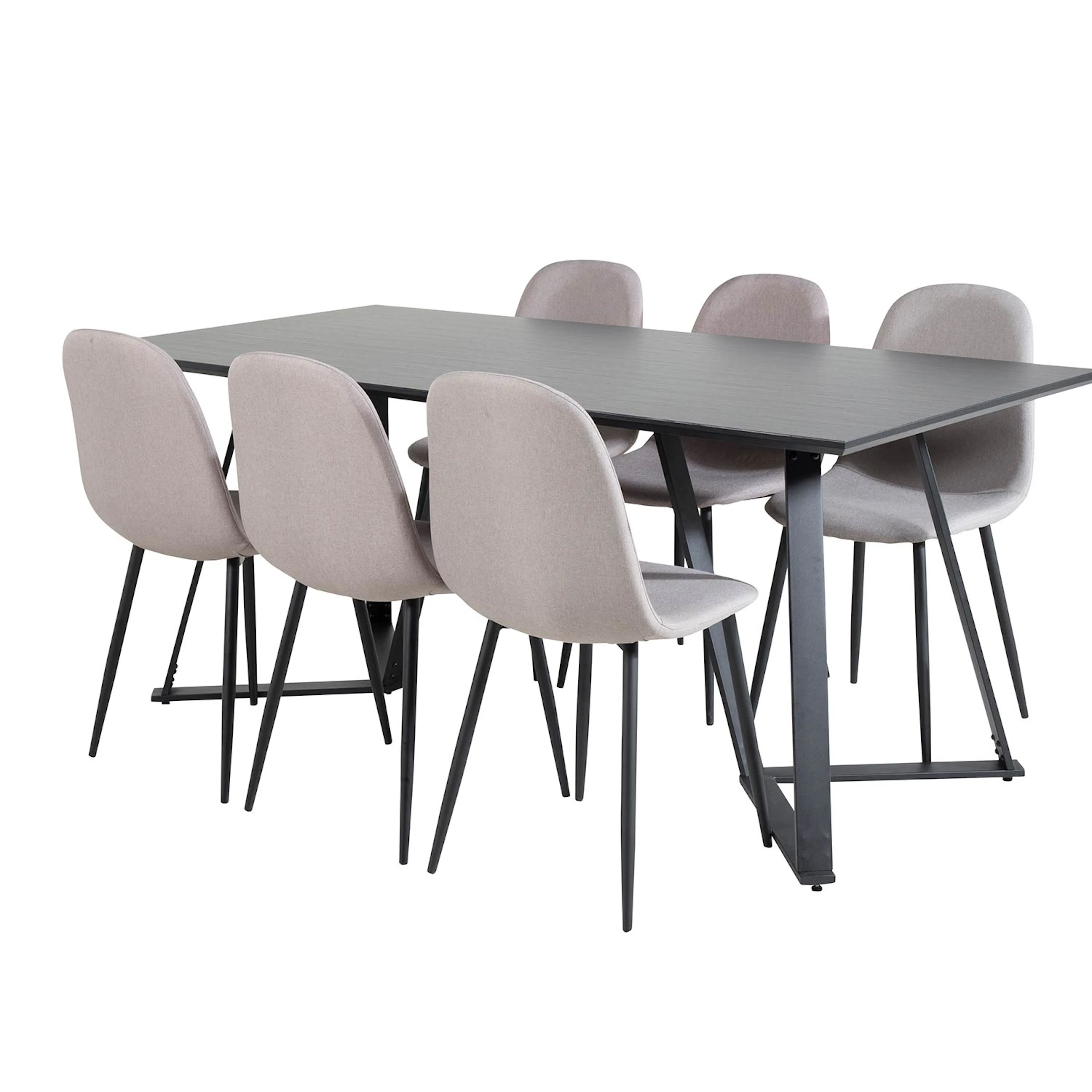 Matgrupp Venture Home Madde med 6 Pobbie Stolar Polyestertyg