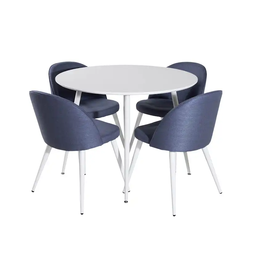 Matgrupp Venture Home Plake med 4 Valentina Stolar Polyestertyg Runt