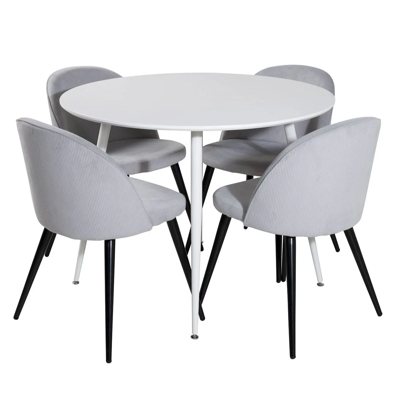 Matgrupp Venture Home Plake med 4 Valentina Stolar Manchester Runt