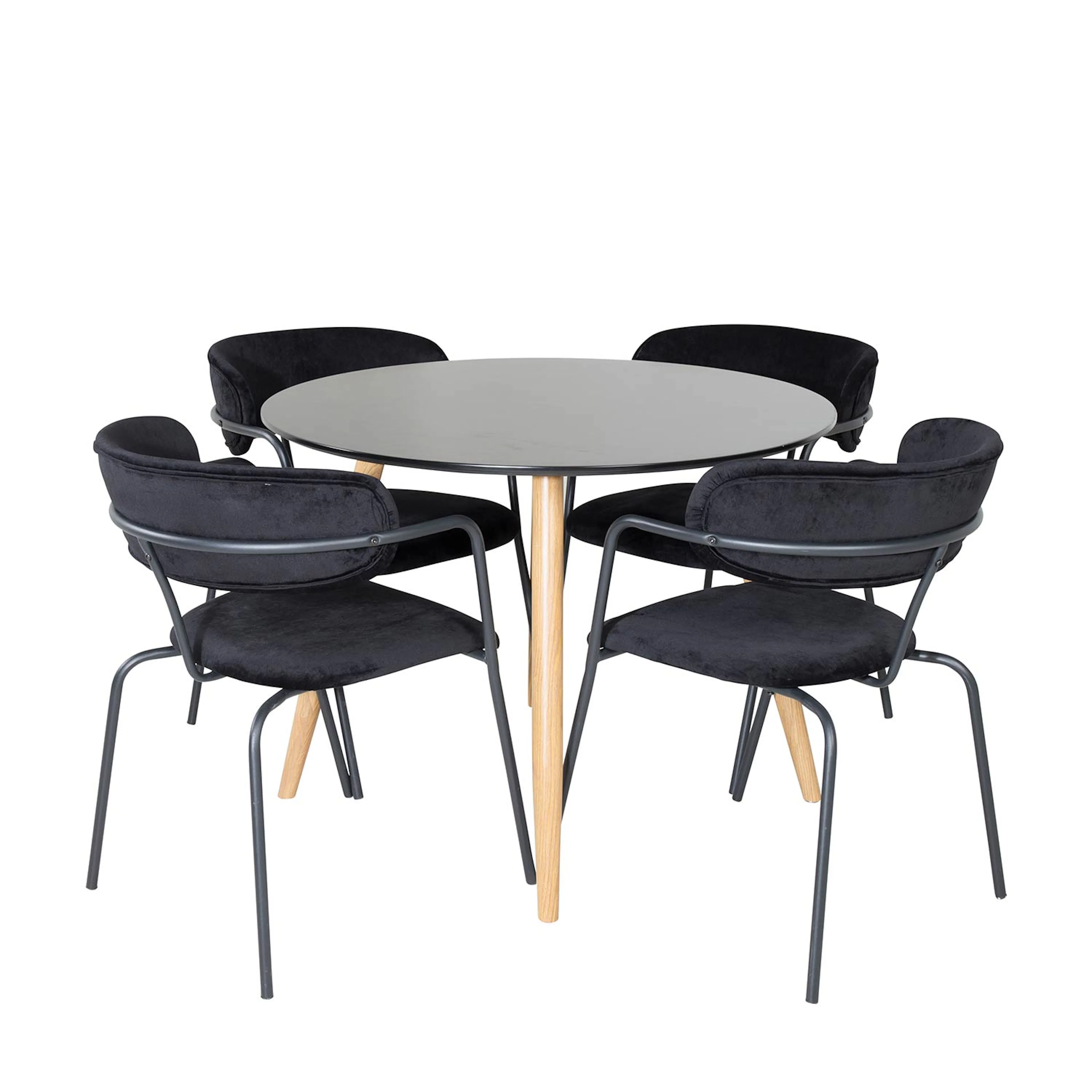 Matgrupp Venture Home Plake med 4 Aris Karmstolar Runt