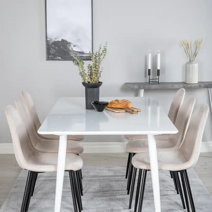 Matgrupp Venture Home Pobbie med 6 Stolar Sammet