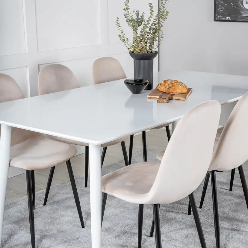 Matgrupp Venture Home Pobbie med 6 Stolar Sammet