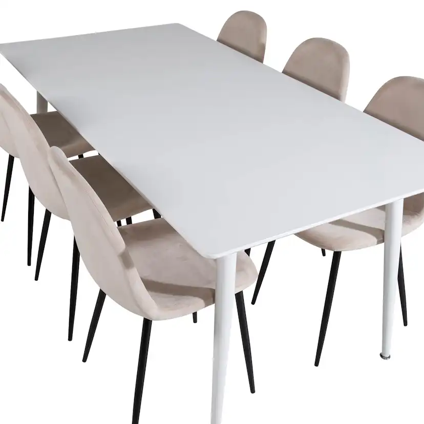 Matgrupp Venture Home Pobbie med 6 Stolar Sammet