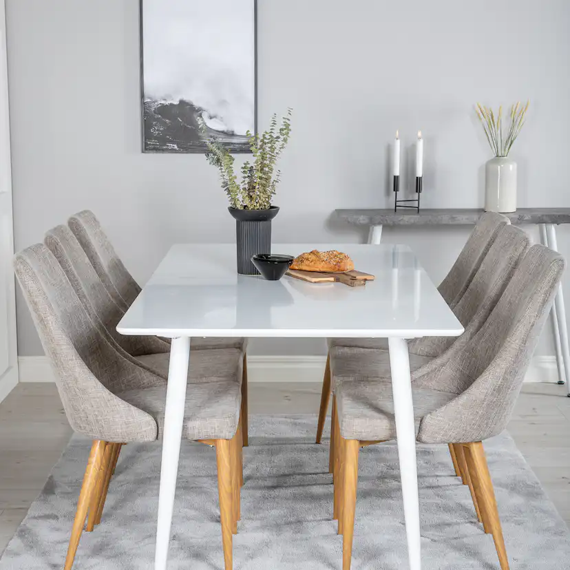 Matgrupp Venture Home Pobbie med 6 Laura Stolar Polyestertyg