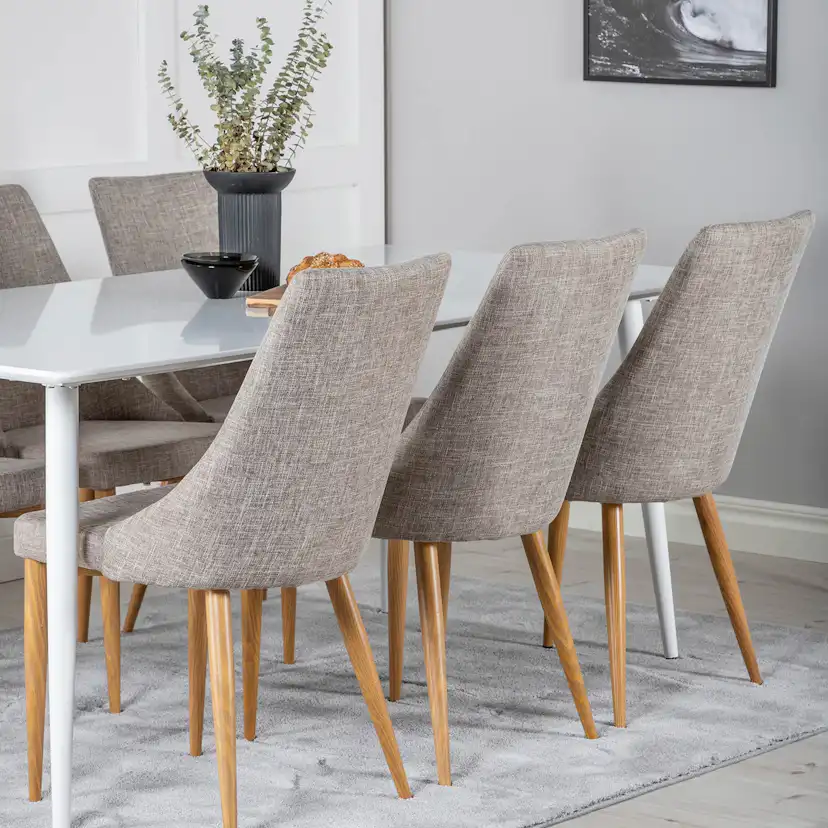 Matgrupp Venture Home Pobbie med 6 Laura Stolar Polyestertyg