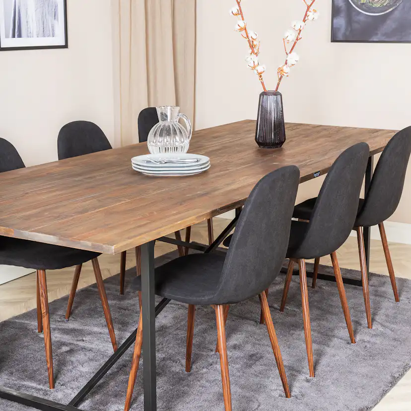 Matgrupp Venture Home Peo med 6 Pobbie Stolar Polyestertyg