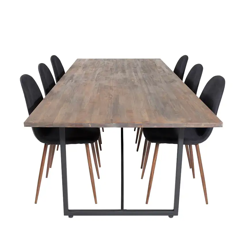 Matgrupp Venture Home Peo med 6 Pobbie Stolar Polyestertyg