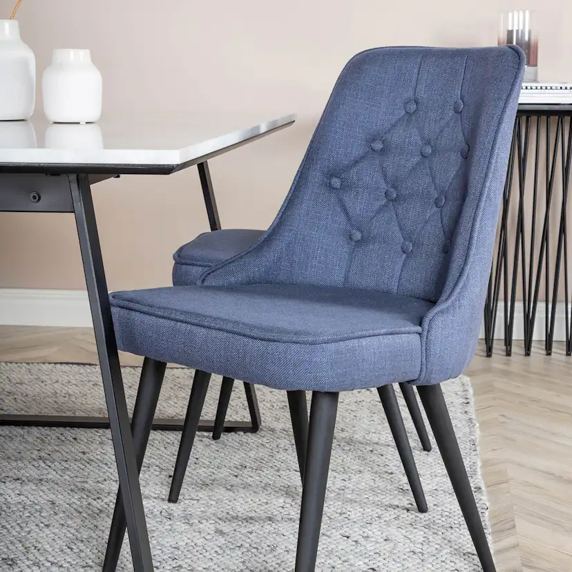 Matgrupp Venture Home Estelle 140 med 4 Vera Stolar PolyEstelletyg