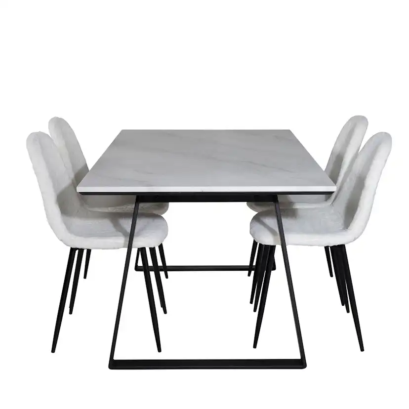 Matgrupp Venture Home Estelle 140 med 4 Pooya Stolar