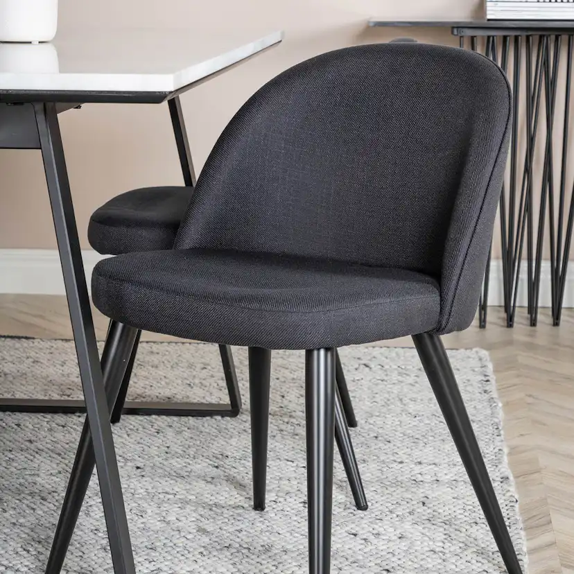 Matgrupp Venture Home Estelle 140 med 4 Valentina Stolar PolyEstelletyg