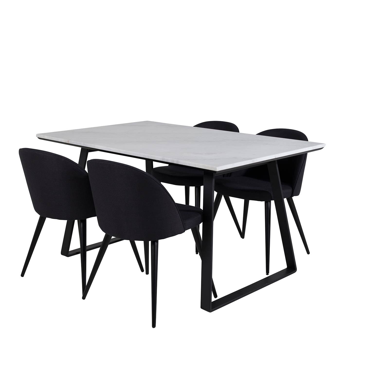 Matgrupp Venture Home Estelle 140 med 4 Valentina Stolar PolyEstelletyg